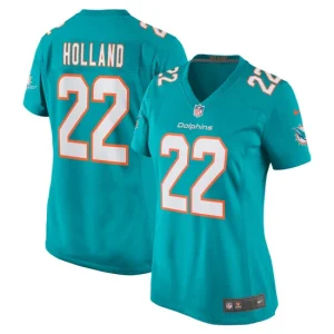 Womens Miami Dolphins Jevon Holland Nike Aqua Game Jersey