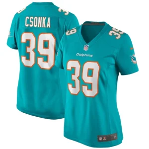 Womens Miami Dolphins Larry Csonka Nike Aqua Game Retired Player Jersey