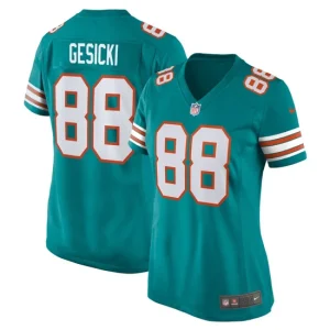 Womens Miami Dolphins Mike Gesicki Nike Aqua Alternate Game Jersey