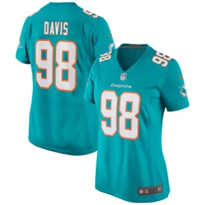 Womens Miami Dolphins Raekwon Davis Nike Aqua Game Jersey