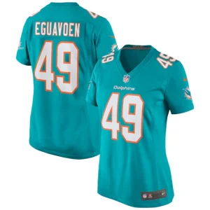 Womens Miami Dolphins Sam Eguavoen Nike Aqua Game Jersey