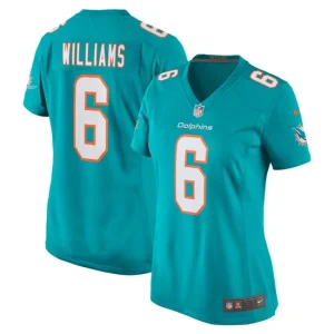 Womens Miami Dolphins Trill Williams Nike Aqua Game Player Jersey