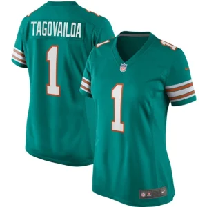 Womens Miami Dolphins Tua Tagovailoa Nike Aqua Alternate Game Jersey