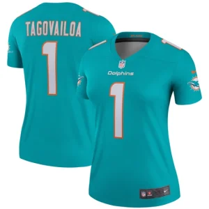 Womens Miami Dolphins Tua Tagovailoa Nike Aqua Legend Jersey