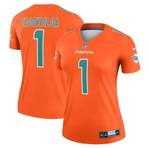 Womens Miami Dolphins Tua Tagovailoa Nike Orange Inverted Legend Jersey