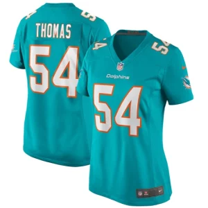 Womens Miami Dolphins Zach Thomas Nike Aqua Game Retired Player Jersey