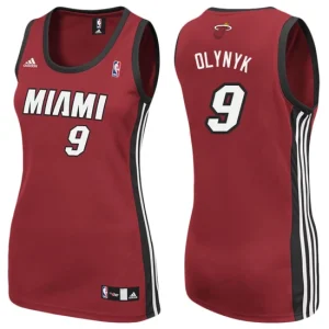 Womens Miami Heat 9 Kelly Olynyk Red Swingman Jersey