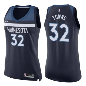 Womens Minnesota Timberwolves 32 Karl-Anthony Towns Icon Navy Swingman Jersey