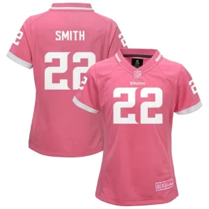 Womens Minnesota Vikings Harrison Smith Pink Bubble Gum Jersey