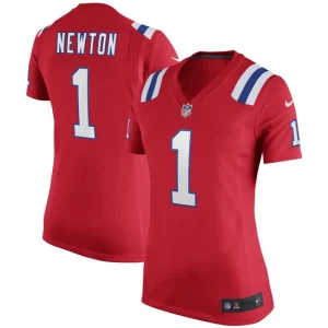 Womens New England Patriots Cam Newton Nike Red Alternate Game Jersey