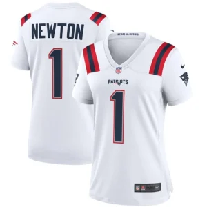 Womens New England Patriots Cam Newton Nike White Game Jersey