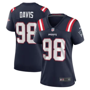 Womens New England Patriots Carl Davis Nike Navy Game Jersey