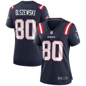 Womens New England Patriots Gunner Olszewski Nike Navy Game Jersey