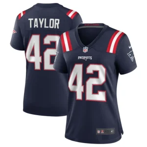 Womens New England Patriots J.J. Taylor Nike Navy Team Game Jersey