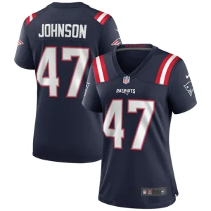 Womens New England Patriots Jakob Johnson Nike Navy Game Jersey