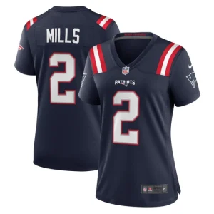 Womens New England Patriots Jalen Mills Nike Navy Game Player Jersey