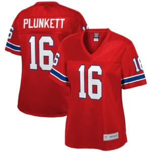 Womens New England Patriots Jim Plunkett NFL Pro Line Red Retired Player Jersey