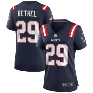 Womens New England Patriots Justin Bethel Nike Navy Game Jersey