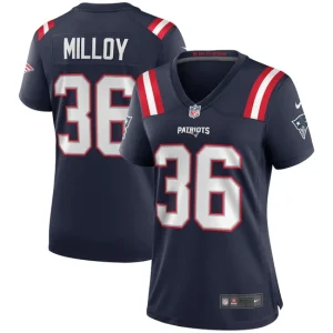 Womens New England Patriots Lawyer Milloy Nike Navy Game Retired Player Jersey