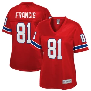 Womens New England Patriots Russ Francis NFL Pro Line Red Retired Player Jersey