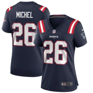 Womens New England Patriots Sony Michel Nike Navy Game Jersey