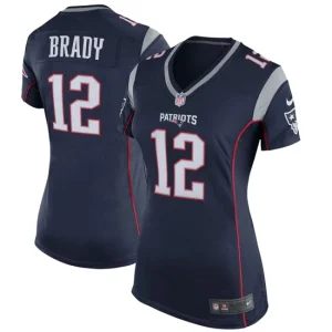 Womens New England Patriots Tom Brady Nike Navy Blue Game Jersey