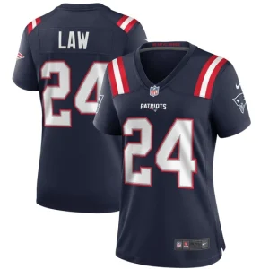 Womens New England Patriots Ty Law Nike Navy Game Retired Player Jersey