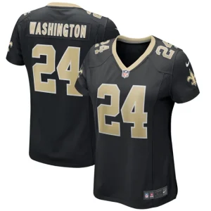 Womens New Orleans Saints Dwayne Washington Nike Black Player Game Jersey