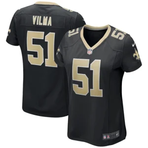 Womens New Orleans Saints Jonathan Vilma Nike Black Game Retired Player Jersey