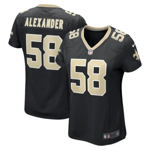 Womens New Orleans Saints Kwon Alexander Nike Black Game Jersey