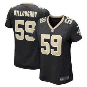 Womens New Orleans Saints Marcus Willoughby Nike Black Game Jersey