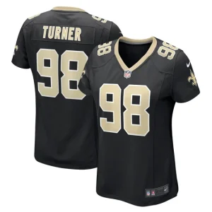 Womens New Orleans Saints Payton Turner Nike Black Game Jersey