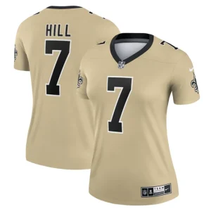 Womens New Orleans Saints Taysom Hill Nike Gold Inverted Legend Jersey