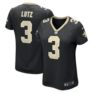 Womens New Orleans Saints Wil Lutz Nike Black Game Jersey