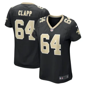 Womens New Orleans Saints Will Clapp Nike Black Game Jersey