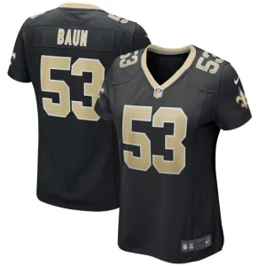 Womens New Orleans Saints Zack Baun Nike Black Game Jersey