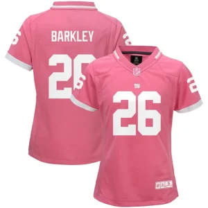 Womens New York Giants Saquon Barkley Pink Bubble Gum Jersey