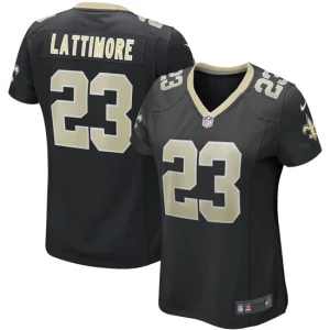 Womens Nike Marshon Lattimore Black New Orleans Saints Game Jersey