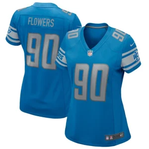 Womens Nike Trey Flowers Blue Detroit Lions Game Jersey