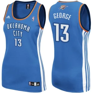 Womens Oklahoma City Thunder 13 Paul George Blue Swingman Jersey