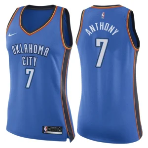 Womens Oklahoma City Thunder 7 Carmelo Anthony Icon Blue Swingman Jersey