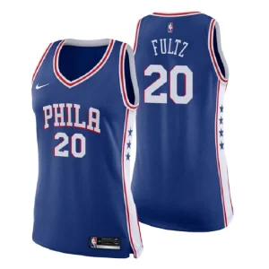 Womens Philadelphia 76ers 20 Markelle Fultz City Edition Blue Swingman Jersey