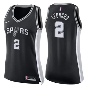 Womens San Antonio Spurs 2 Kawhi Leonard Icon Black Swingman Jersey