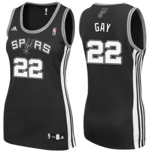 Womens San Antonio Spurs 22 Rudy Gay Black Swingman Jersey