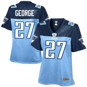 Womens Tennessee Titans Eddie George Light Blue Retired Player Jersey