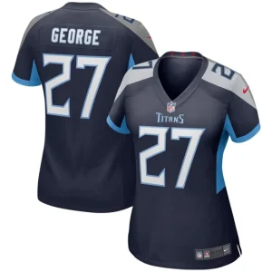 Womens Tennessee Titans Eddie George Nike Navy Game Retired Player Jersey