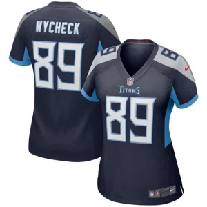 Womens Tennessee Titans Frank Wycheck Nike Navy Game Retired Player Jersey