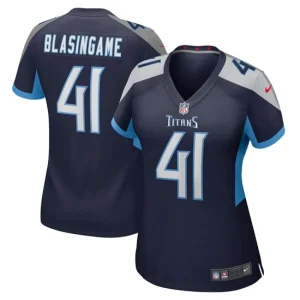 Womens Tennessee Titans Khari Blasingame Nike Navy Game Jersey