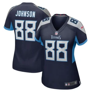 Womens Tennessee Titans Marcus Johnson Nike Navy Game Jersey