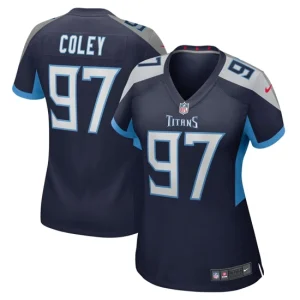 Womens Tennessee Titans Trevon Coley Nike Navy Game Jersey